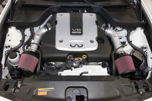 Infiniti G37 Performance Air Intake - K&N Engineering - Typhoon - Silver - `09-`19